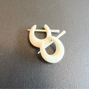 Bone Jewelry White Hoop Earrings